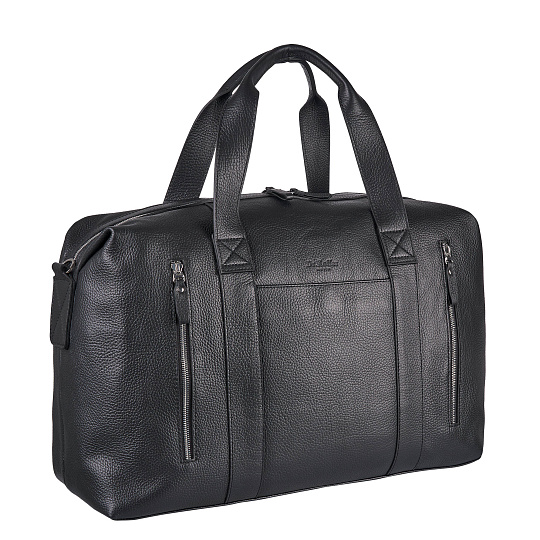 Сумка дорожная Dr.Koffer  из натуральной кожи черная
