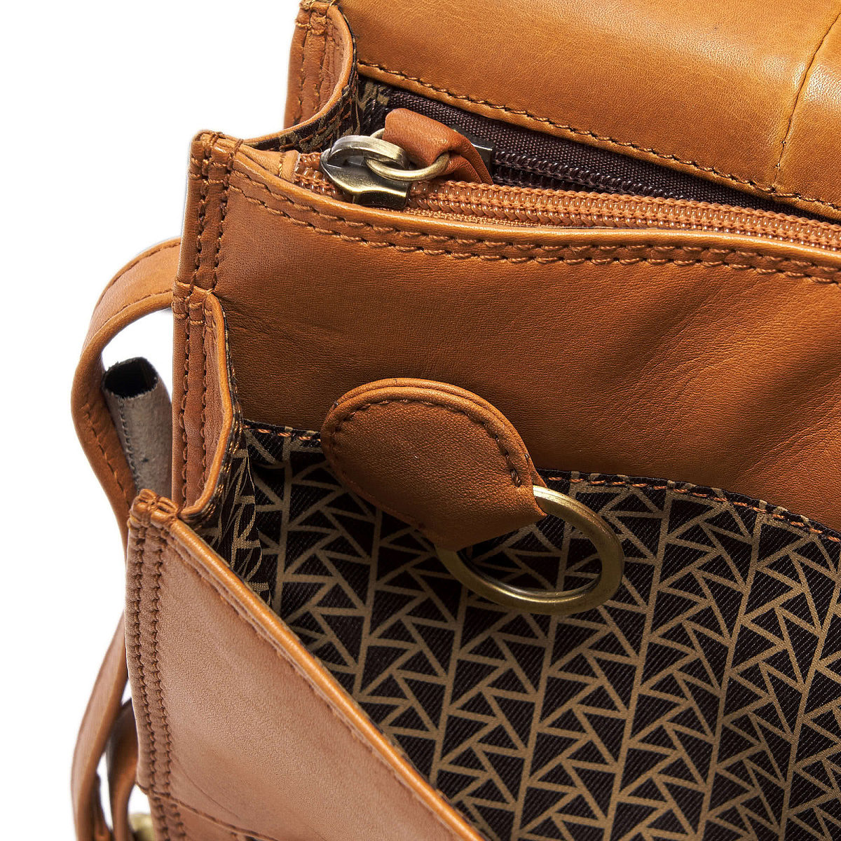 Сумка через плечо Dr.Koffer из натуральной кожи коричневая