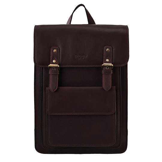 Рюкзак Dr.Koffer из натуральной кожи темно-коричневый