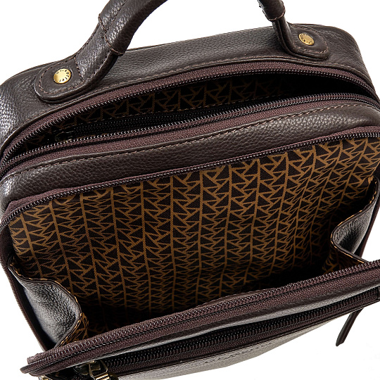 Сумка через плечо Dr.Koffer из натуральной кожи коричневая