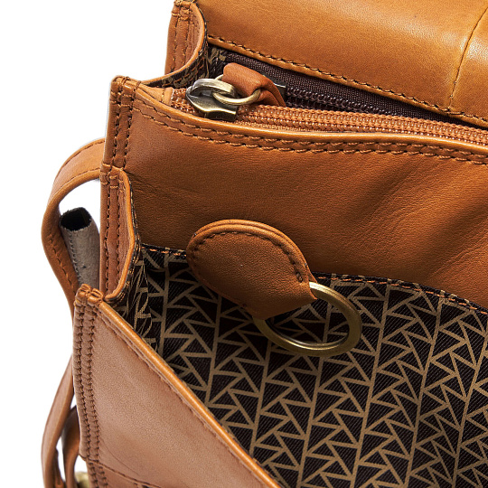 Сумка через плечо Dr.Koffer из натуральной кожи коричневая