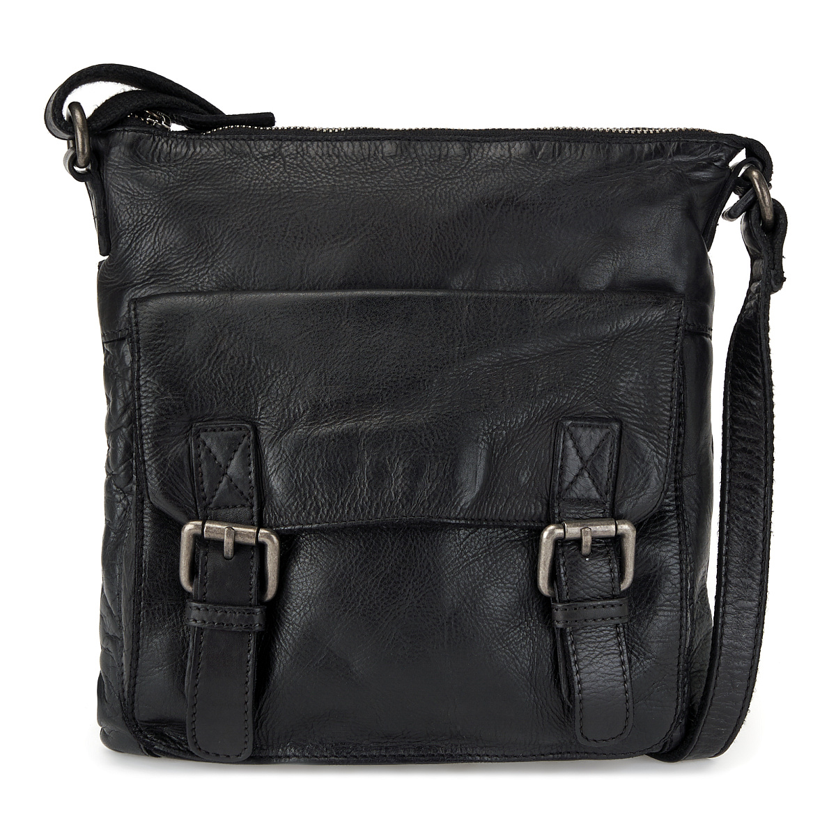 Сумка через плечо Dr.Koffer из натуральной кожи черная