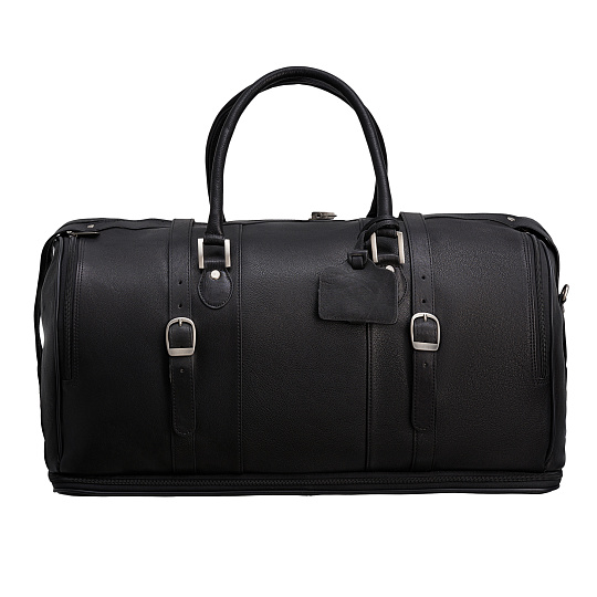 Сумка дорожная Dr.Koffer из натуральной кожи черная