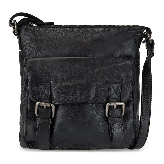 Сумка через плечо Dr.Koffer из натуральной кожи черная