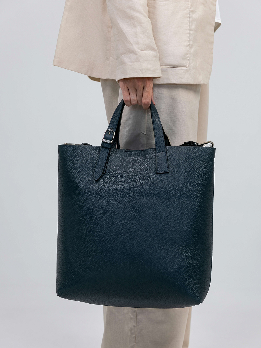 Женская сумка Dr.Koffer из натуральной кожи синяя