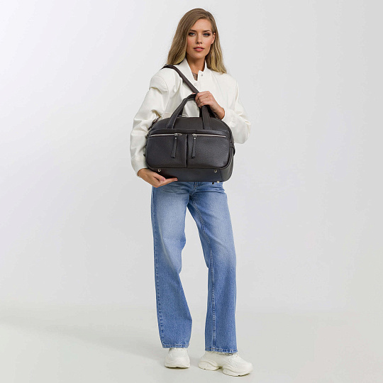 Сумка дорожная Dr.Koffer из натуральной кожи коричневая