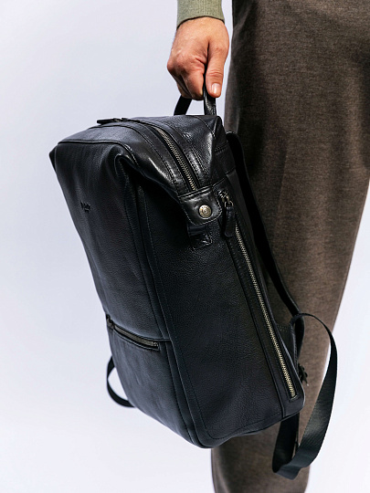 Рюкзак Dr. Koffer из натуральной кожи черный