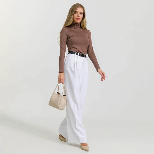 Женская сумка Dr. Koffer из натуральной кожи бежевая