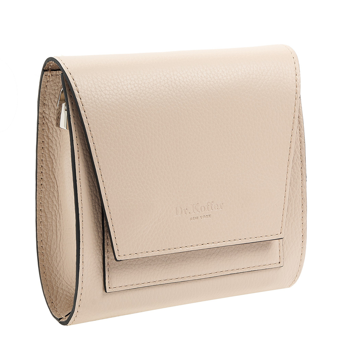 Женская сумка Dr. Koffer из натуральной кожи бежевая