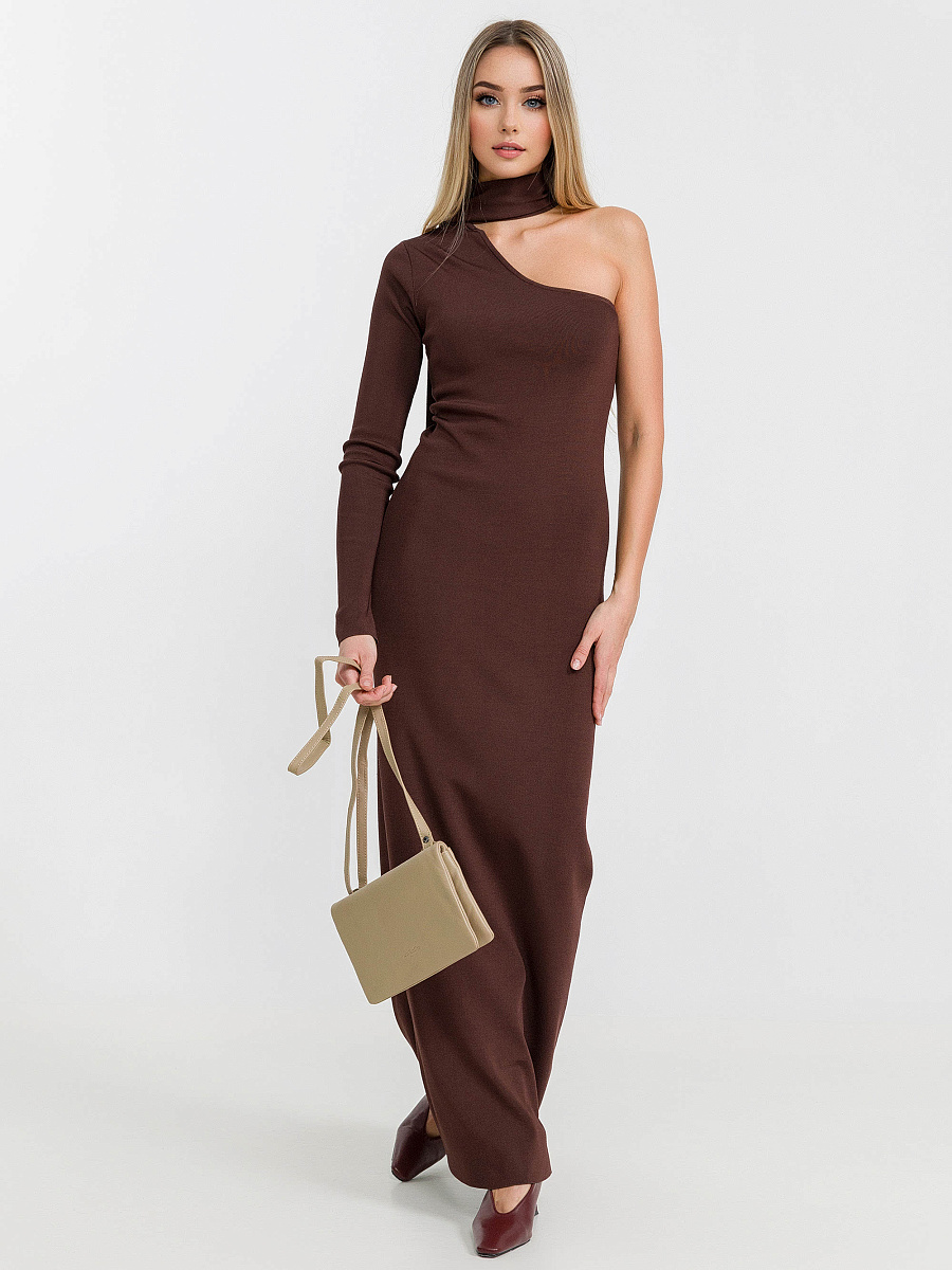 Сумка через плечо Dr.Koffer из натуральной кожи бежевая