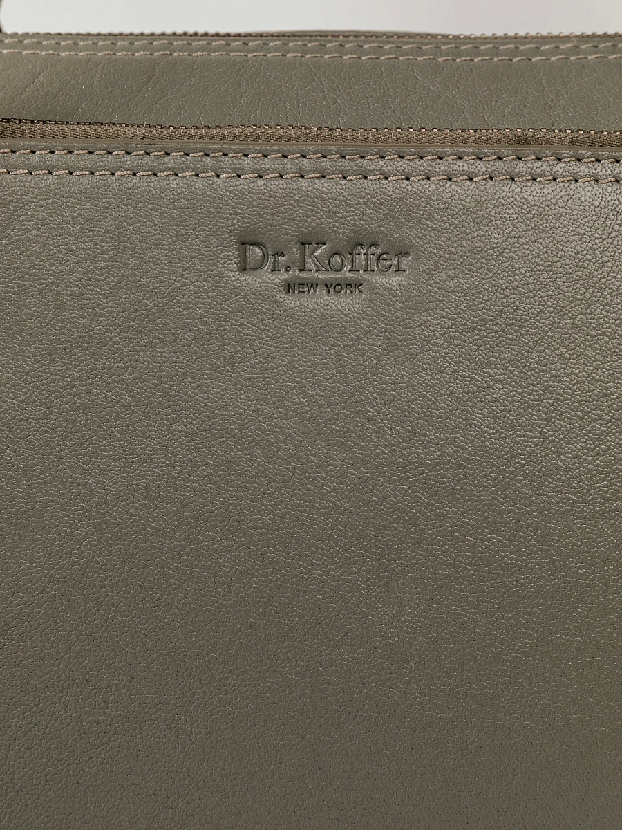Женская сумка Dr.Koffer из натуральной кожи серая