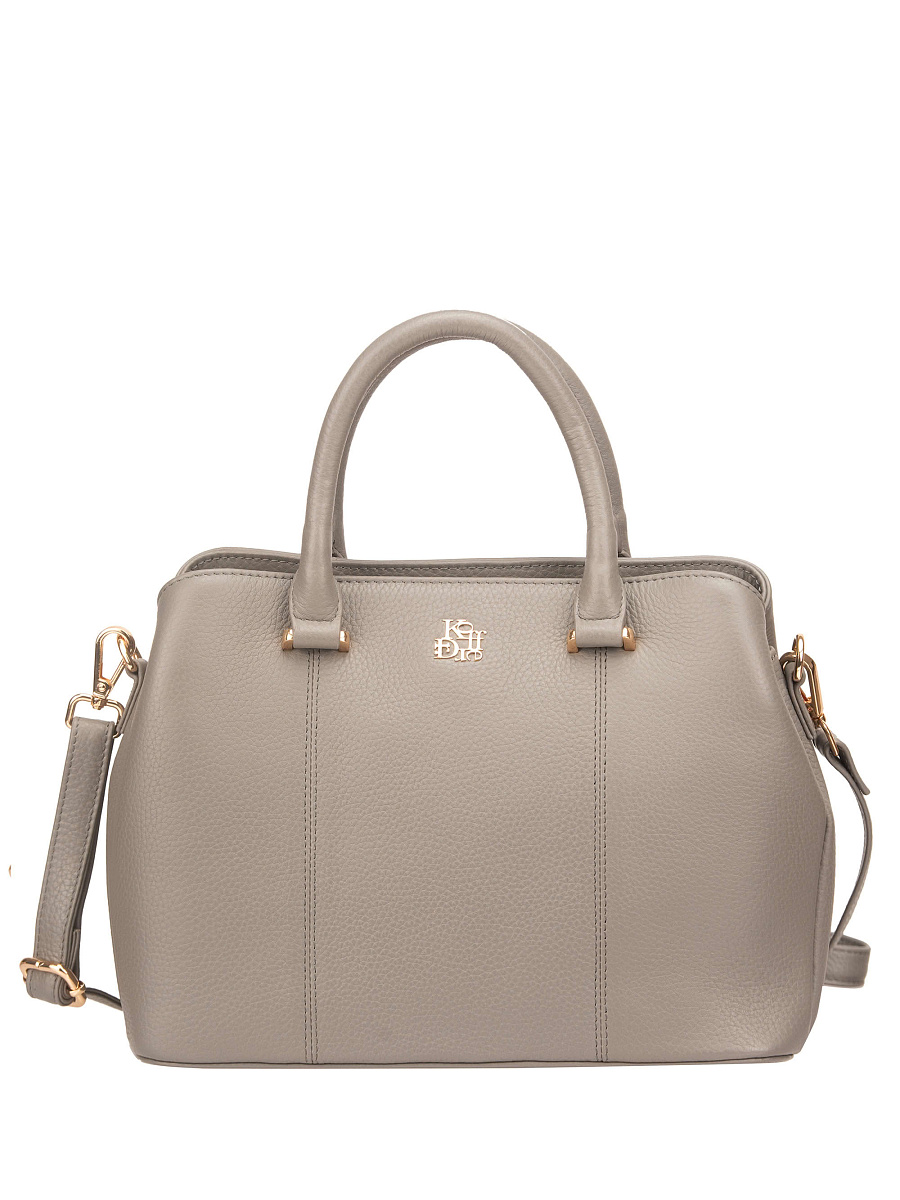 Женская сумка Dr. Koffer из натуральной кожи серая