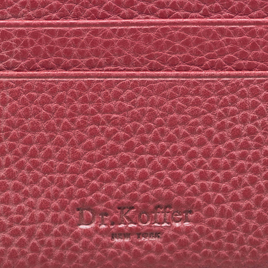 Кредитница Dr.Koffer из натуральной кожи бордовая
