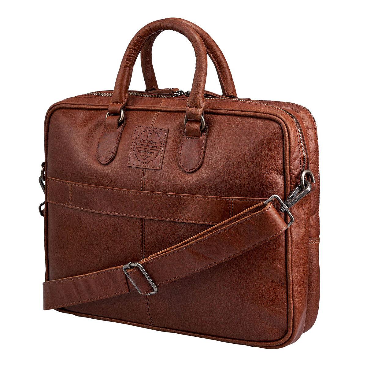 Деловая сумка Dr.Koffer из натуральной кожи коричневая