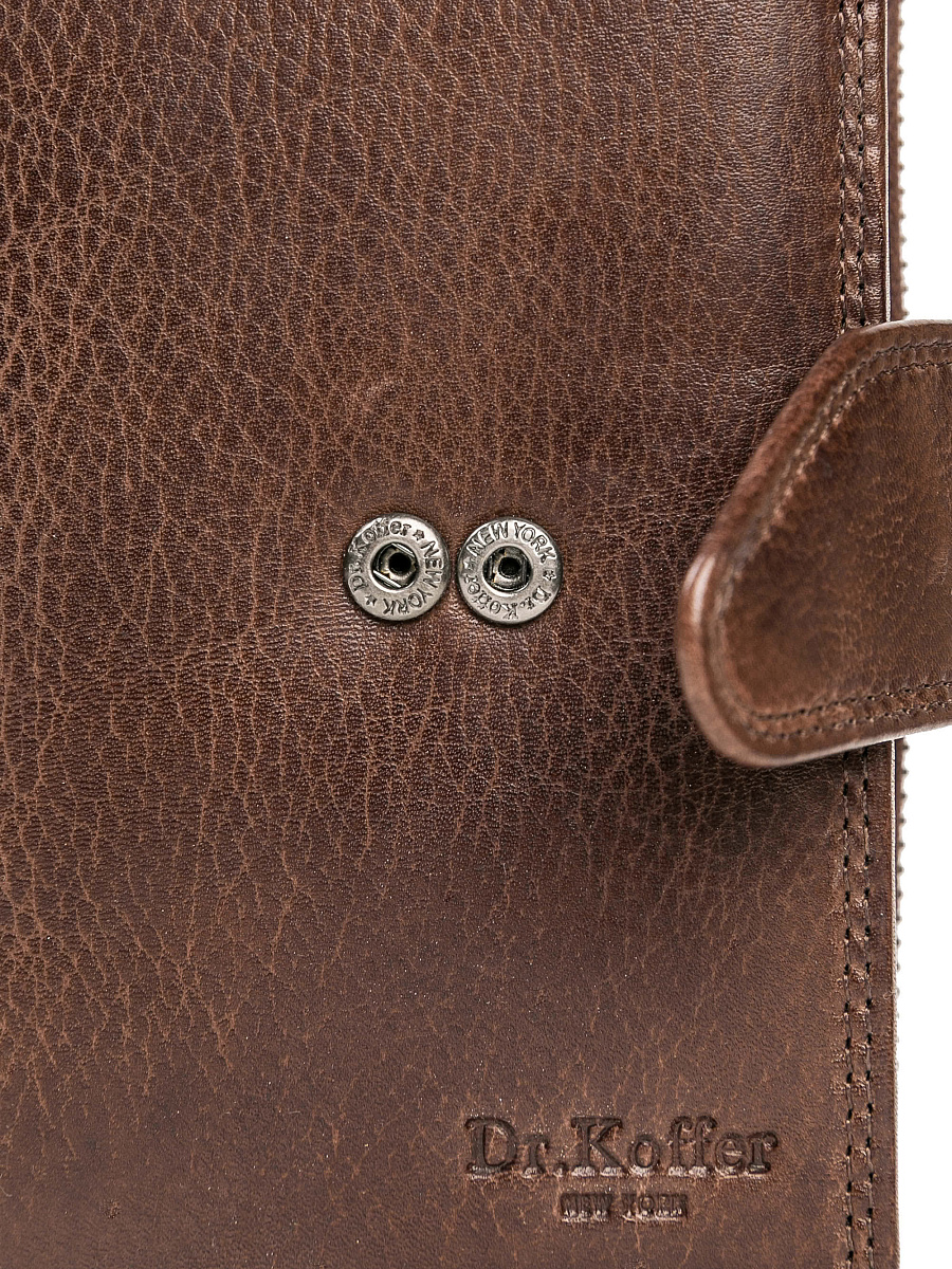 Портмоне Dr.Koffer из натуральной кожи коричневое