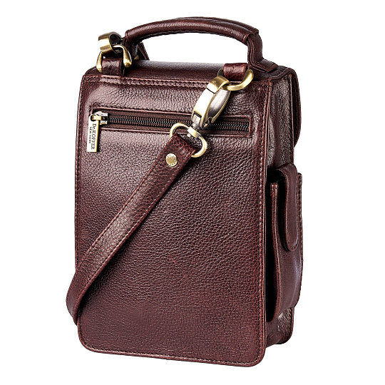 Сумка через плечо Dr.Koffer из натуральной кожи коричневая