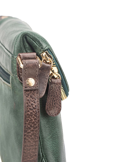 Женская сумка Dr. Koffer из натуральной кожи зеленая