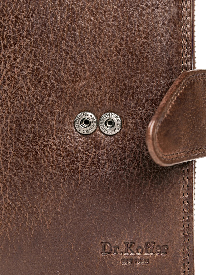 Портмоне Dr.Koffer из натуральной кожи коричневое