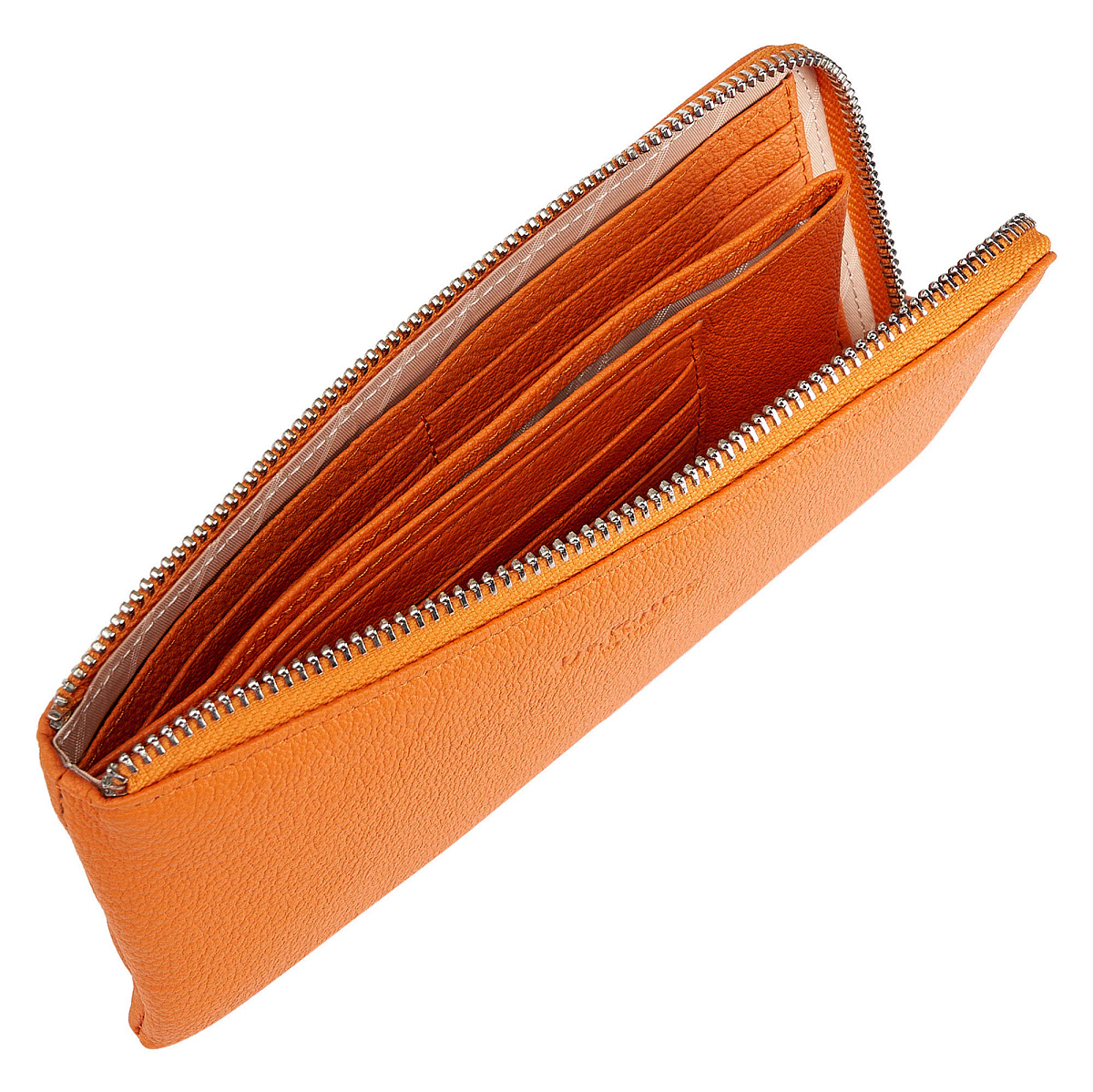 Портмоне Dr.Koffer из натуральной кожи оранжевое