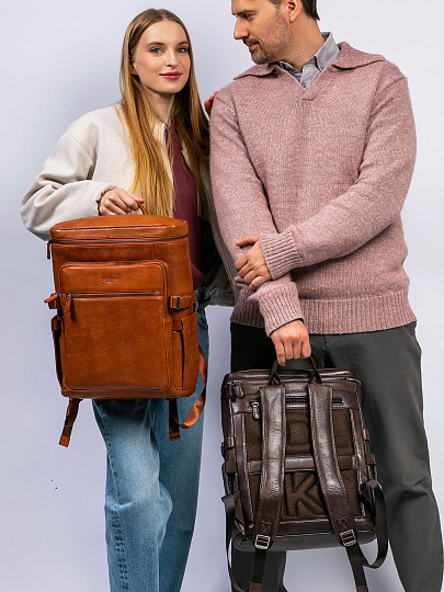 Рюкзак Dr. Koffer из натуральной кожи коричневый