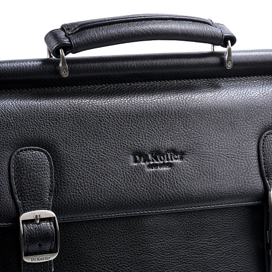 Портфель Dr.Koffer из натуральной кожи черный
