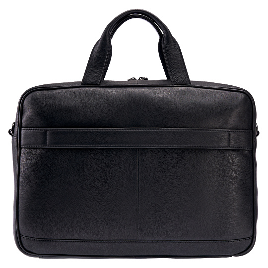 Деловая сумка Dr.Koffer из натуральной кожи черная