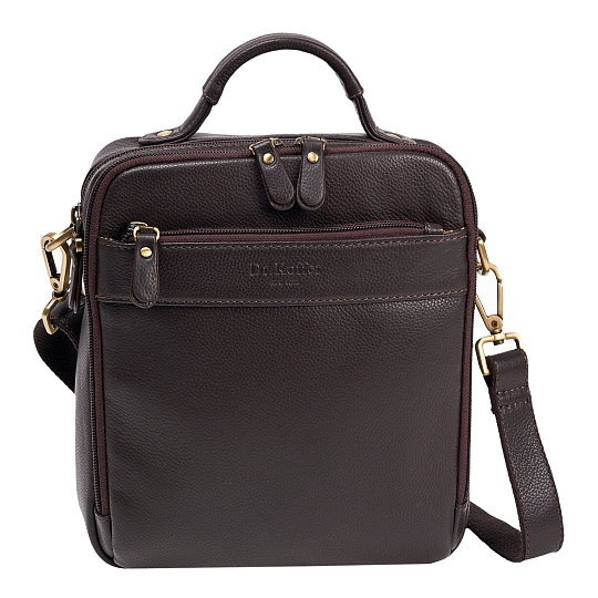 Сумка через плечо Dr.Koffer из натуральной кожи коричневая