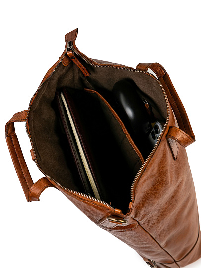 Рюкзак Dr.Koffer из натуральной кожи коричневый