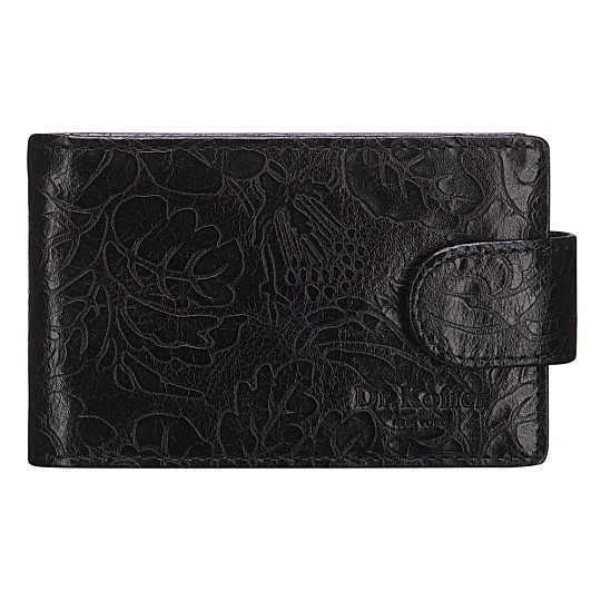 Визитница Dr.Koffer из натуральной кожи черная