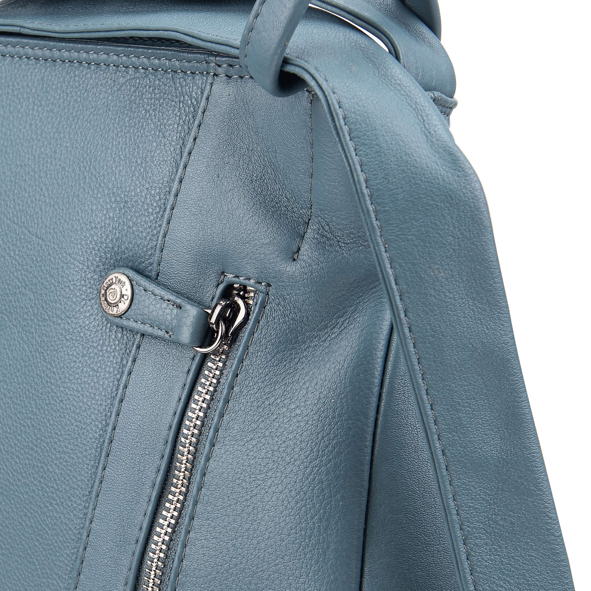 Женская сумка Dr.Koffer из натуральной кожи голубая