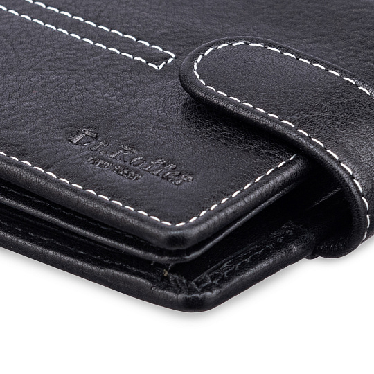 Портмоне Dr.Koffer из натуральной кожи черное