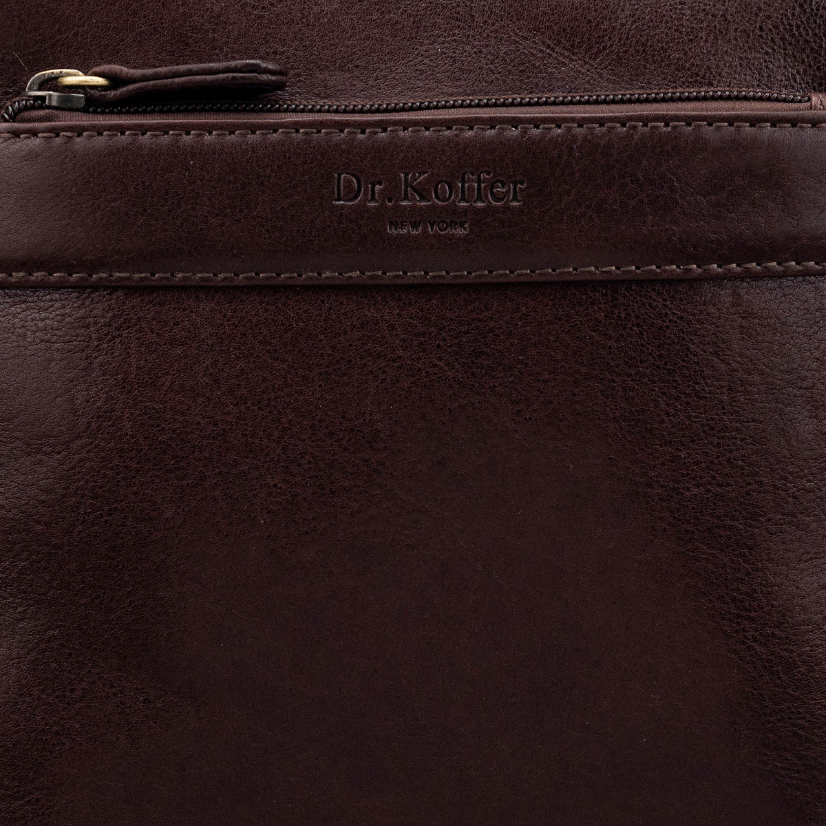 Сумка через плечо Dr.Koffer из натуральной кожи коричневая