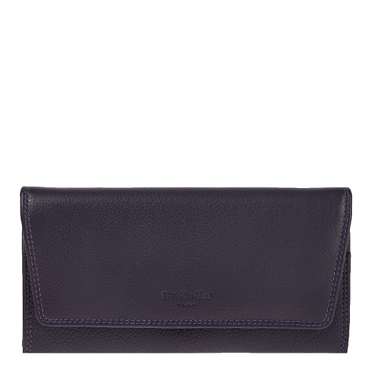 Портмоне Dr.Koffer из натуральной кожи фиолетовое