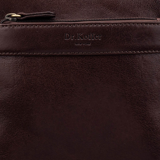 Сумка через плечо Dr.Koffer из натуральной кожи коричневая