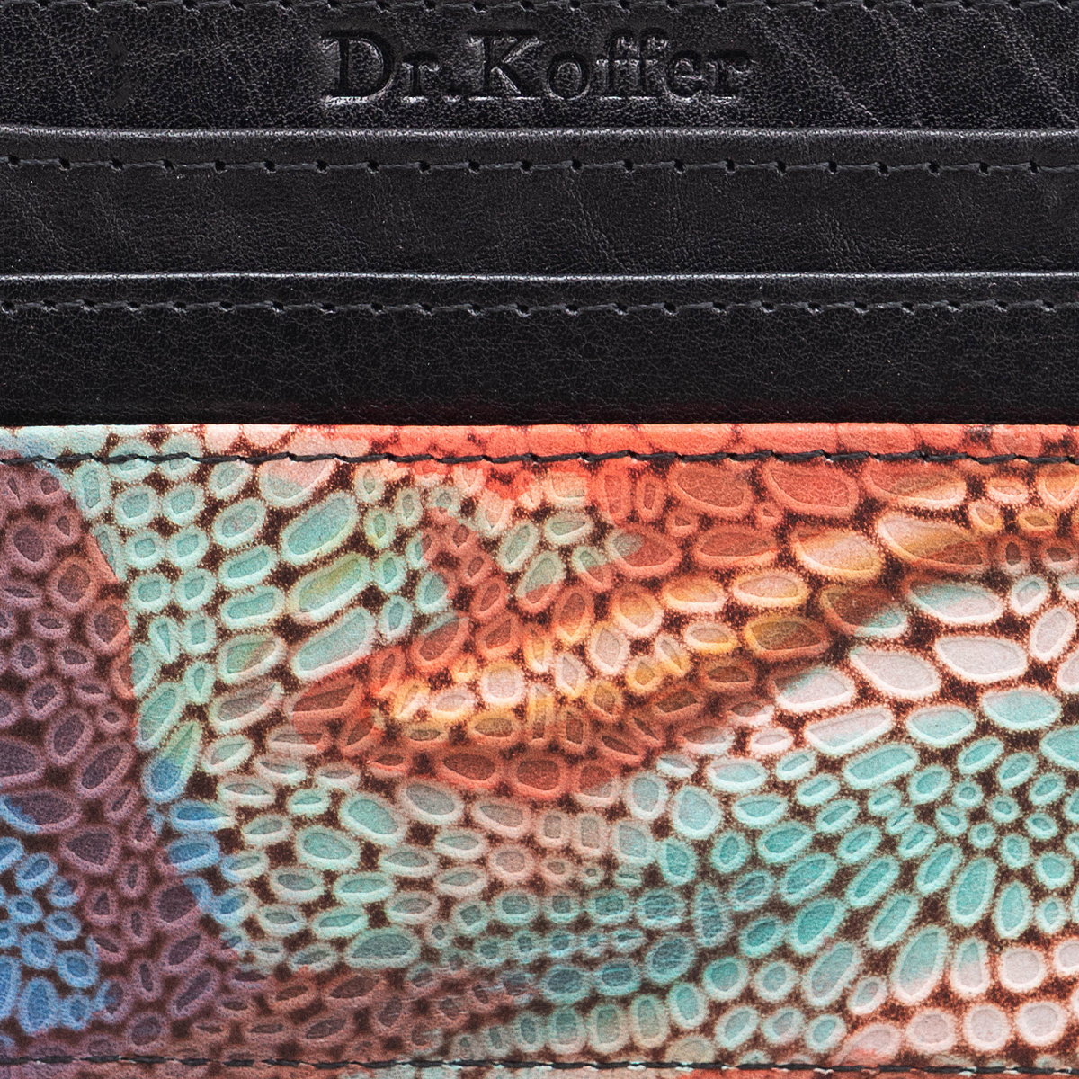 Кредитница Dr.Koffer из натуральной кожи черная