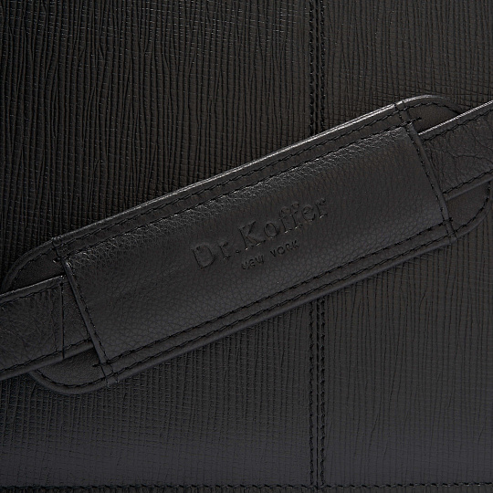 Портфель Dr.Koffer из натуральной кожи черный