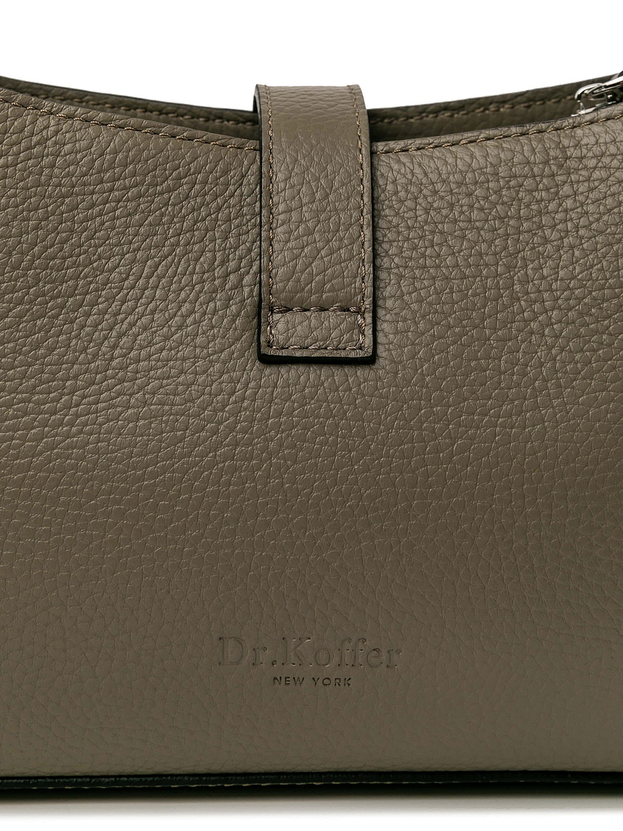 Женская сумка Dr.Koffer из натуральной кожи серая
