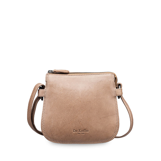 Женская сумка Dr.Koffer из натуральной кожи бежевая