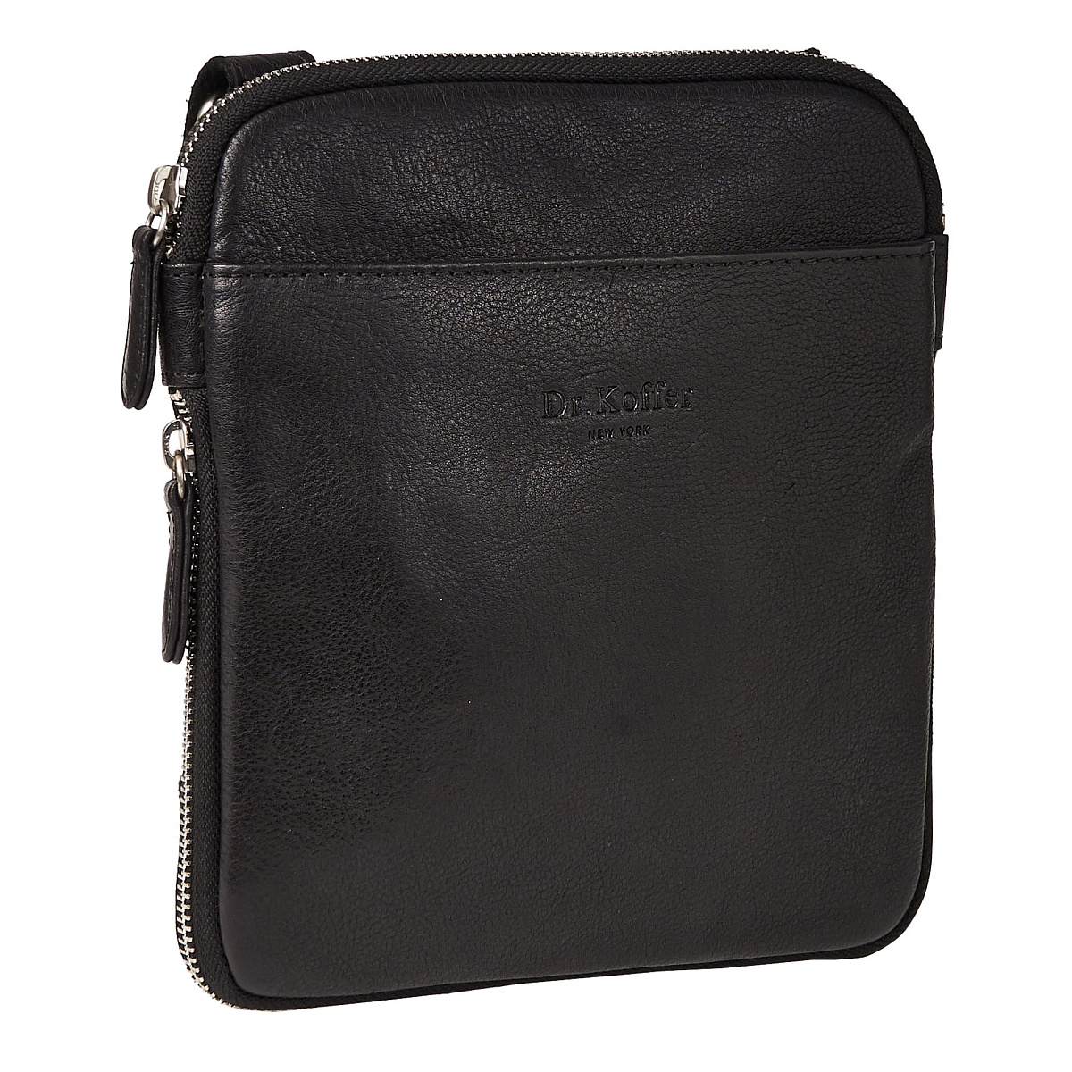 Сумка через плечо Dr.Koffer из натуральной кожи черная