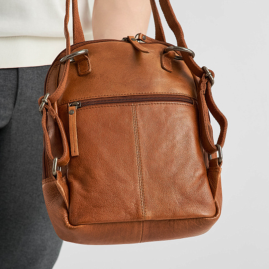 Рюкзак Dr.Koffer из натуральной кожи светло-коричневый