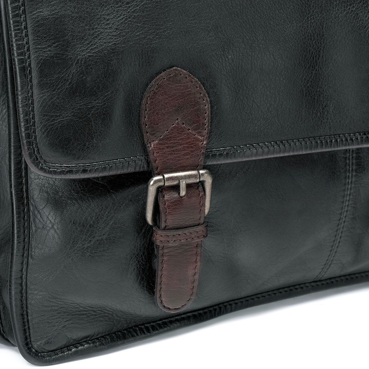 Портфель Dr.Koffer из натуральной кожи черный