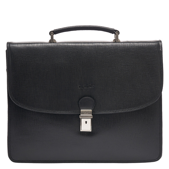 Портфель Dr.Koffer из натуральной кожи черный