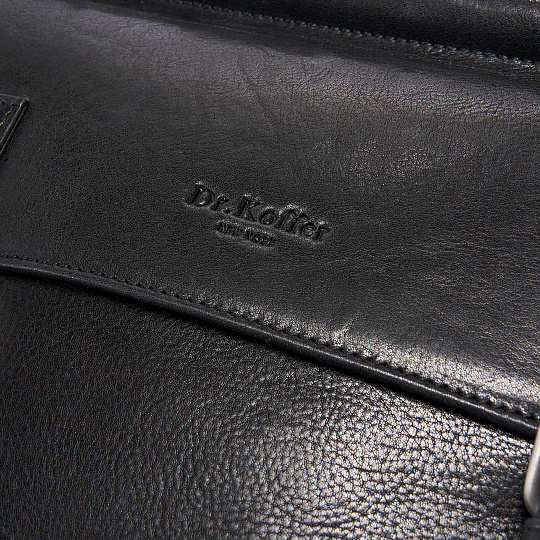 Портфель Dr.Koffer из натуральной кожи черный