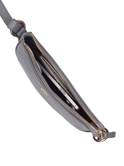 Женская сумка Dr. Koffer из натуральной кожи серая