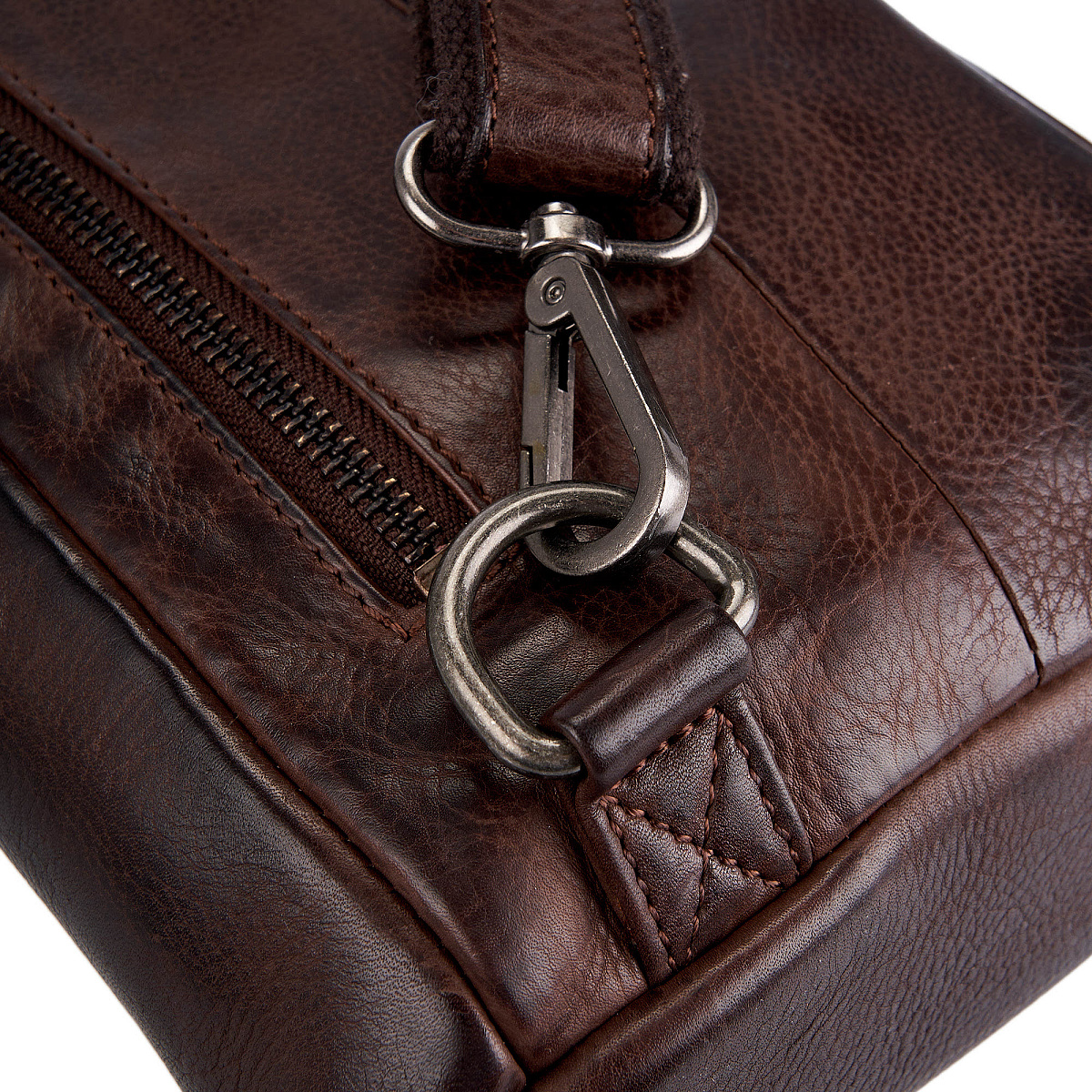 Рюкзак Dr.Koffer из натуральной кожи темно-коричневый