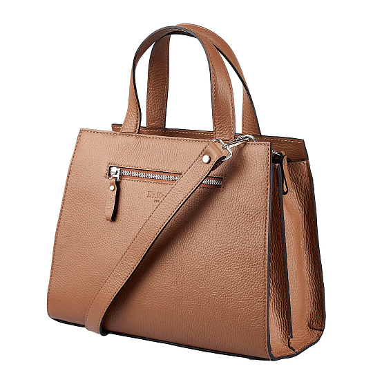 Женская сумка Dr. Koffer из натуральной кожи коричневая