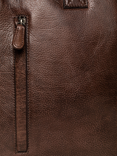 Деловая сумка Dr.Koffer из натуральной кожи темно-коричневая