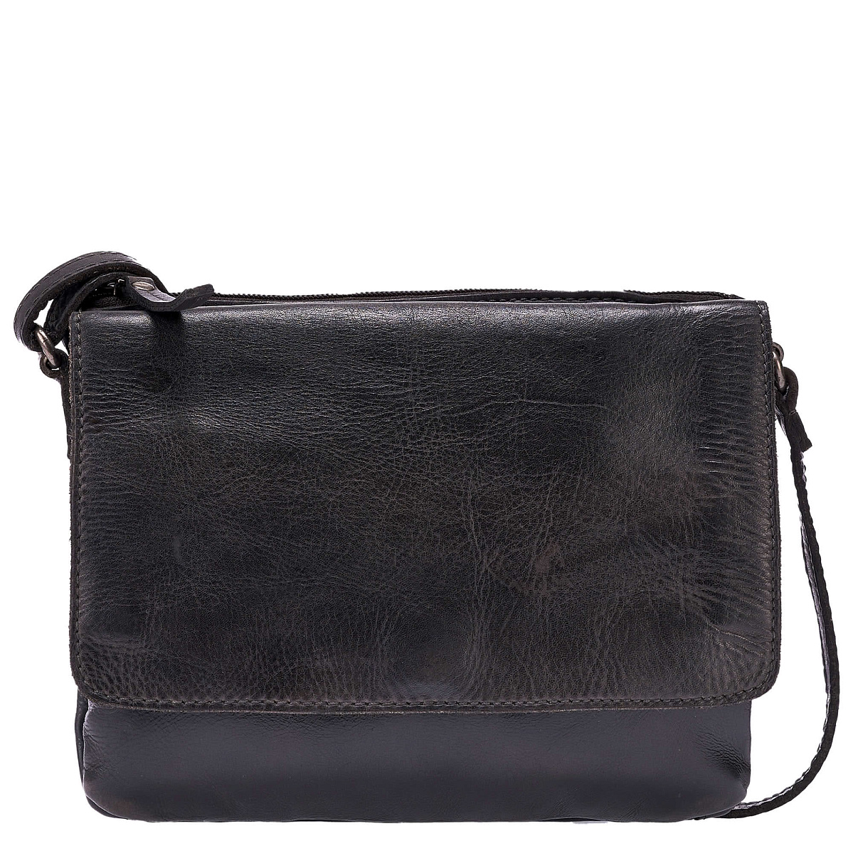 Сумка через плечо Dr.Koffer из натуральной кожи серая