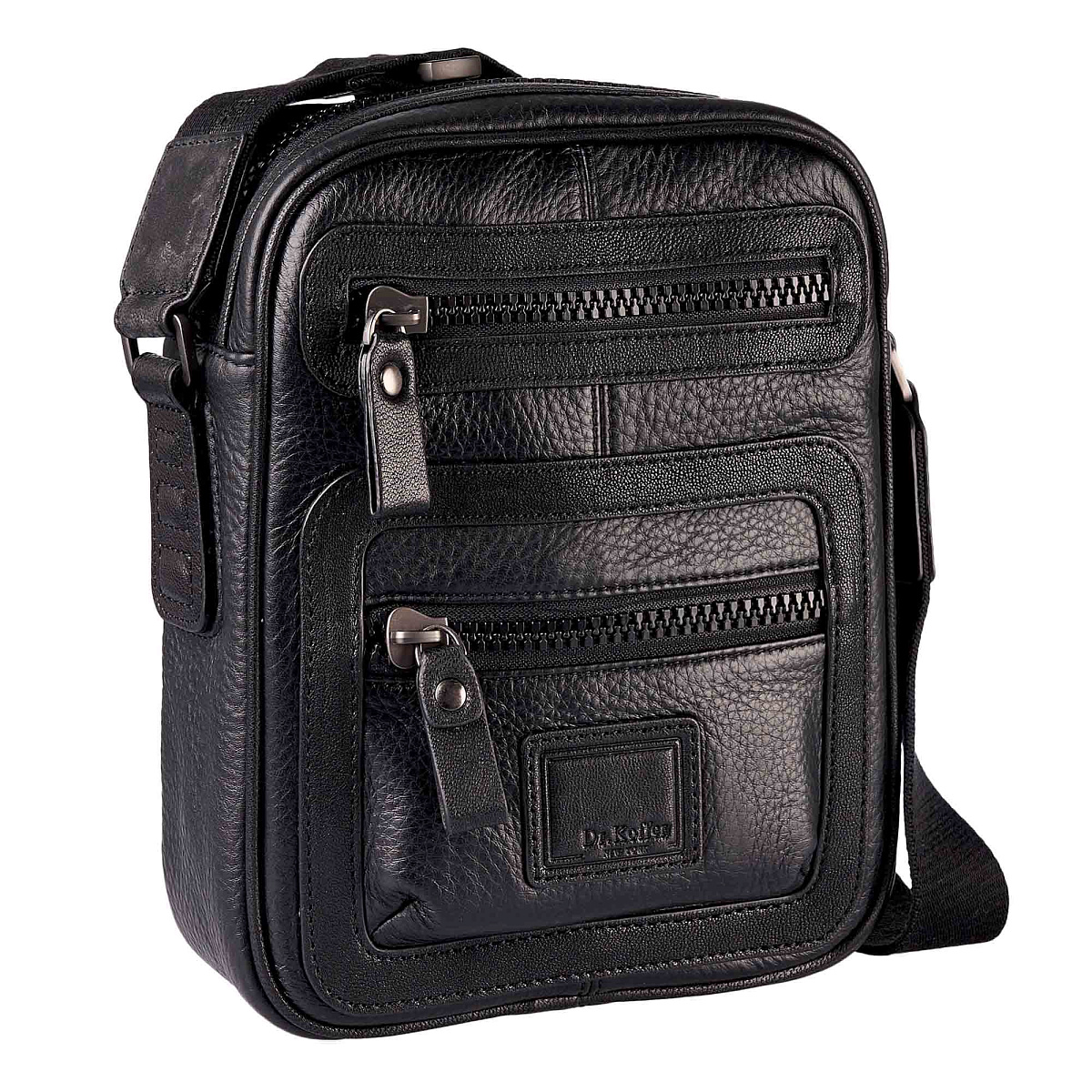 Сумка через плечо Dr.Koffer из натуральной кожи черная