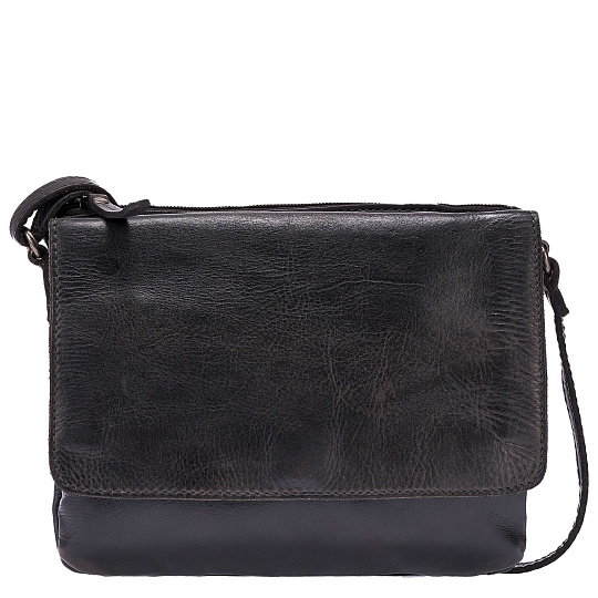 Сумка через плечо Dr.Koffer из натуральной кожи серая